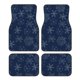 thumbnail image 1 of Fotbe Snowflake Dark Blue Juego de 4 Tapetes para Auto con Estampado – Alfombrillas de Goma Reforzada, Diseño Antideslizante, Protección para Todo el Año – Vehículos, Autos, Camionetas y SUVs, 1 of 7