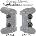 thumbnail image 3 of Tapa de agarre de silicona para joystick analógico (4 paquetes/2 pares, negro/verde), apta para usar con mangos Pro de Ps5/ps4/ps3/ps2/xbox 360/one/switch, 3 of 5