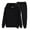 Black, variant on BLOCLOALO 2 Piece Lounge Set Long Sleeve Pullover Hoodie Sweatshirts Winter Solid Color Pullover Fashion Sports Leisure Suit Sweatpants and Sweatshirt Set Plus Size Workout Sets Comfort Sets Black L
