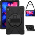 thumbnail image 5 of XYX Case for Lenovo Tab P11 Plus/Tab P11 11.0 inch Released 2021 with 360 Degree Rotating, Hand Strap, Shoulder Strap, Black, 5 of 7