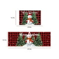 thumbnail image 3 of Ikohbadg Christmas Kitchen Rugs, Merry Christmas Kitchen Mats for floor Set of 2, Christmas Plaid Kitchen Rugs and Mats Non Slip Washable, Let it Snow Holiday Decor for Home Laundry, 16x24+16x48 In, 3 of 6