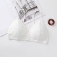 thumbnail image 4 of Gibobby Brasier deportivo para mujer Ropa interior antiexpansión para mujer Push Up Top ajustable Sin anillos de Sujetador de encaje sexy Push Up(Blanco,Talla única), 4 of 5