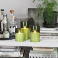 thumbnail image 3 of Velas LED sin llama GenSwin de cristal verde con mando a distancia (juego de 3), 3 of 4