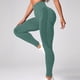 thumbnail image 2 of Gibobby Pantalones de Casuales Pantalones de color de nieve sin costuras para mujer Pantalones de yoga sin costuras Jacquard Pantalones recortados de fitness Yoga(Verde， L), 2 of 4