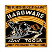 Busted Knuckle  Hardware & Tools Vintage Metal Sign 12 x 12 in.