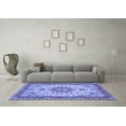 thumbnail image 3 of Ahgly Company Machine Washable Indoor Rectangle Persian Blue Traditional Area Rugs, 2' x 3', 3 of 4