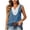 Blue 02, variant on Karymi Blouses for Women Dressy Casual Sleeveless Lace Trim V‑Neck Tank Top, Solid Fake Linen Crinkle Textured Loose‑Fit Casual Vest, Relaxed Wide Strap Sleeveless Top Womens Summer Tops