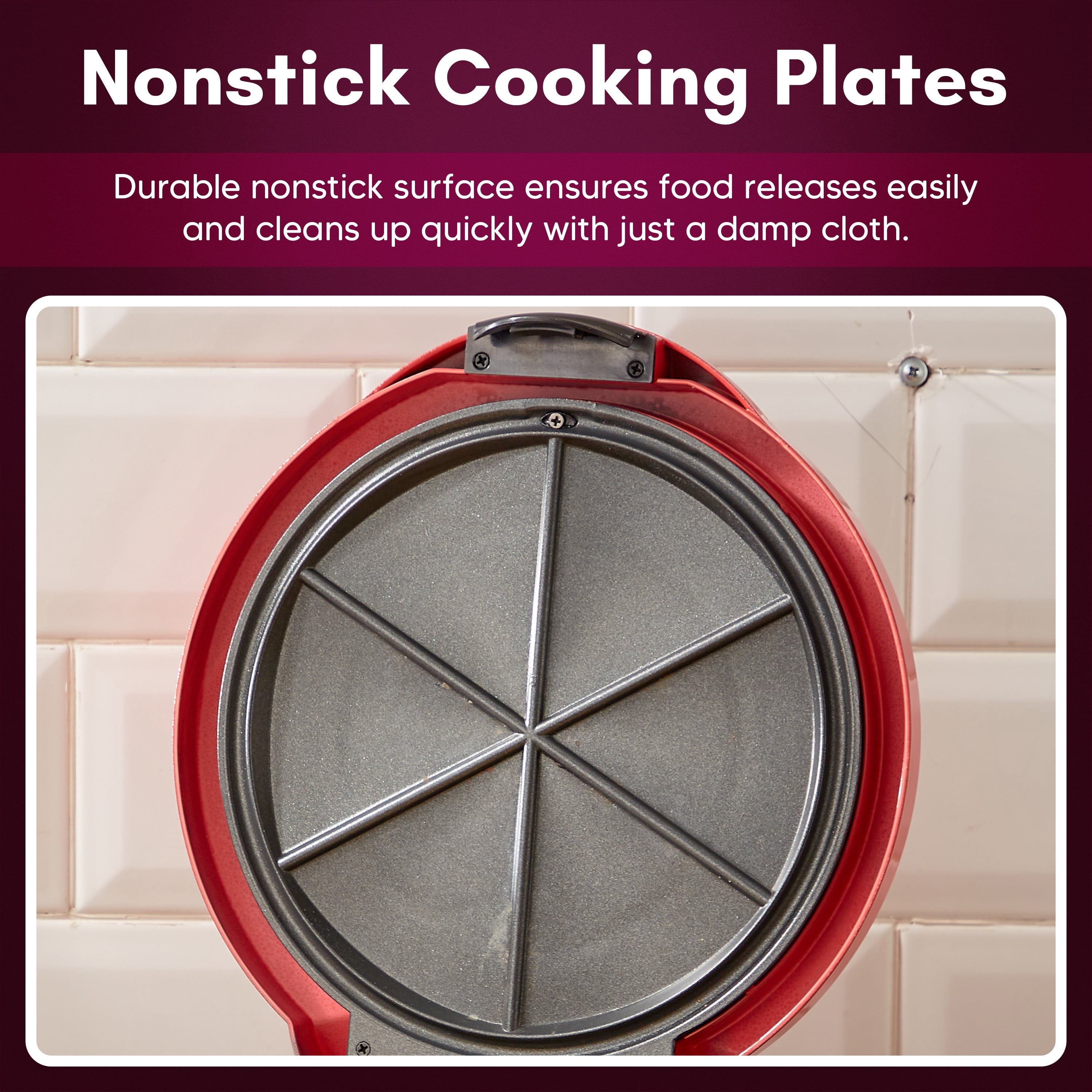 Elite Gourmet EQDL2500  Red 11" Cheesy Quesadilla Maker