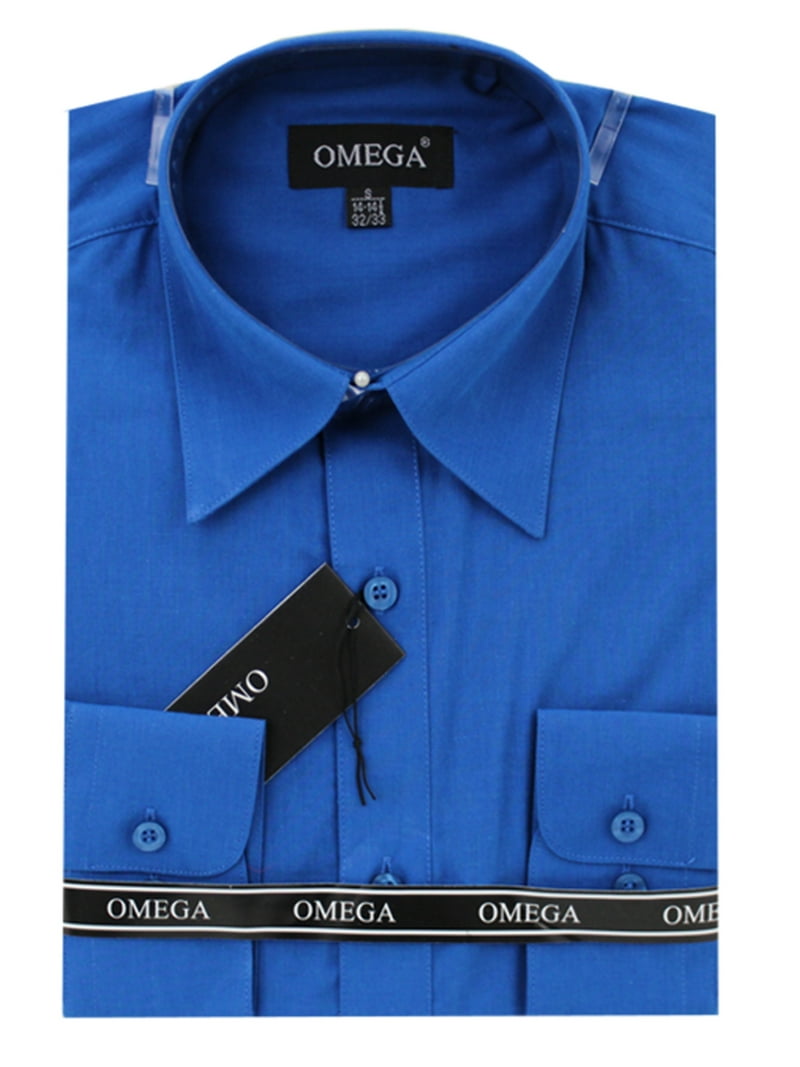 navy blue dress shirt walmart First Class Long Sleeve Dress Shirts - Navy Blue