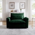 thumbnail image 2 of Single Seat Green Corduroy Chair with High - density Foam Cushions / Offer Excellent Support for Your Body, 2 of 5