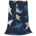 thumbnail image 2 of Shark Blanket Cartoon Cute Marine Animal Ligtweight Cozy Soft Print Throw Blankets for Kids Women Gifts 50"x40", 2 of 7