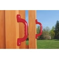 thumbnail image 6 of Creative Cedar Designs Timber Valley Wooden Playset with Wooden Roof, Glider Swing, Sandbox, Climbing Wall, Ladder, Slide & Belt Swings, 6 of 11
