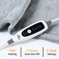 thumbnail image 6 of Heating Pad for Neck and Shoulders Back Pain Relief, Large Weighted Electric Heat Pads with Auto Shut off, Fast Heating and 4 Heat Settings, Gray, 33"x22", 6 of 8