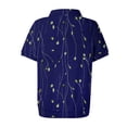 thumbnail image 4 of NAMTYQX Women's Blouses & Shirts Lounge Womens Polo Shirts Trendy Lapel V Neck Soft Short Sleeve Royal Blue Size 2XL, 4 of 5