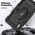 thumbnail image 3 of Case for Lenovo Tab M9 9.0 Inch 2023 Released TB-310FU with Screen Protector, 360 Degree Rotating Kickstand Hand Strap Heavy Duty Shockproof Cover with Shoulder Strap, Black, 3 of 7