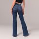 thumbnail image 2 of Gibobby Jeans dama Pantalones vaqueros elásticos de talle y pierna ancha con corte de bota para mujer(Azul,M), 2 of 5