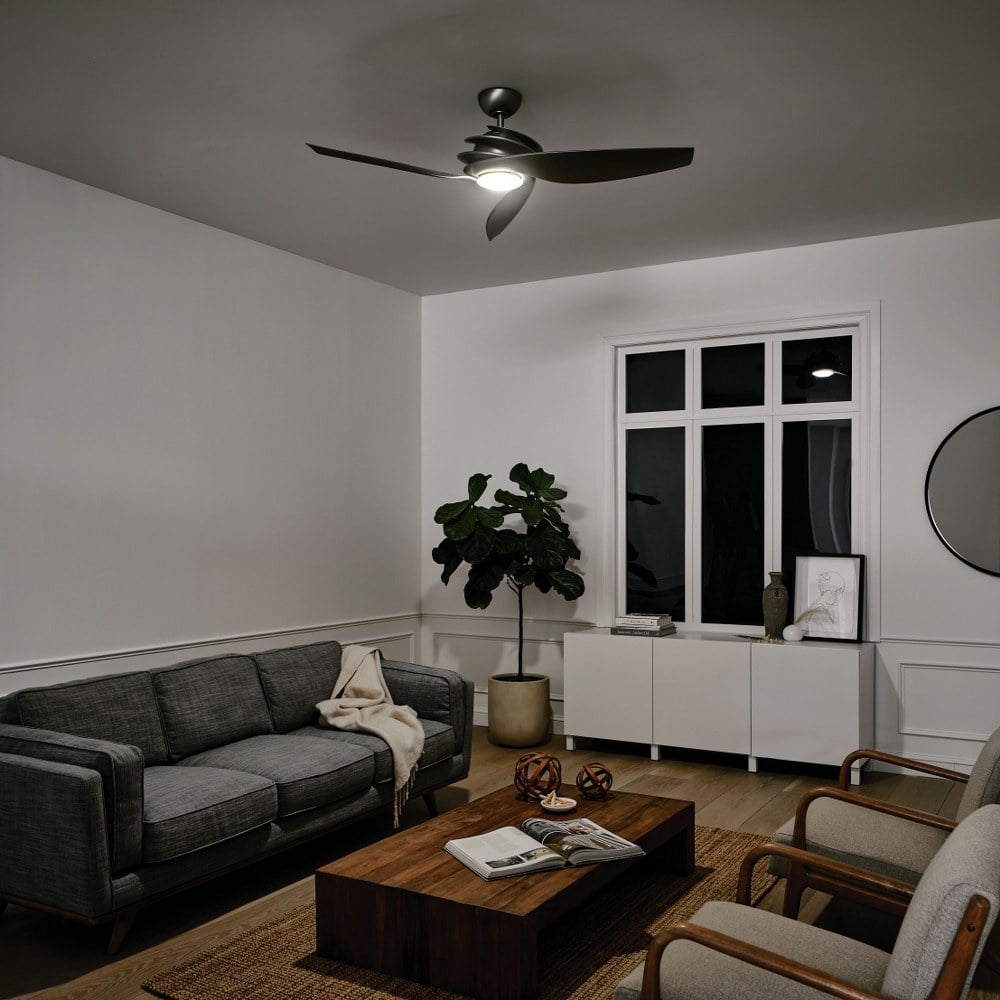 300700AP Kichler Lighting Spyra - Ceiling Fan with Light Kit - 14.25 inches tall by 62 inches wide-Antique Pewter Finish
