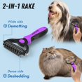 thumbnail image 2 of LAICAIW Dog Grooming Brush and Metal Comb, Undercoat Rake for Dogs Grooming Supplies Dematting Deshedding Brush for Shedding, Cat Brush Deshedder Brush Dogs Shedding Tool for Long matted Haired Pets, 2 of 7
