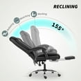 thumbnail image 4 of HOMCOM Executive Office Chair, Pet-Friendly Leather Computer Chair Black, 4 of 10