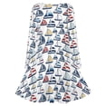 thumbnail image 5 of Blue, Red, Yellow Sailboat Pattern Long Sleeve Dresses For Women Vintage Elegant Party Dress Oversized V-neck Dress S-8XL, 5 of 7