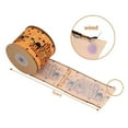 thumbnail image 2 of Halloween Ribbon DIY Wired Edge Ribbon,5 Yards 2.5In Halloween Decorative Wrapping Ribbon Spider Web Witch Legs Pumpkin Ribbons for Home Halloween Wreath DIY Craft Floral Bow, 2 of 6