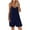 Navy, variant on Diufon Women's Romper Summer Knit Cotton Short Jumpsuit with Pockets Spaghetti Strap Sleeveless Overalls