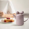 thumbnail image 3 of Tetera de Cerámica, Decoración de Accesorios de , Diseño de Nudo de Lazo, Tetera de Té Nórdica para Fiesta de Té en Casa, Boda, Mujeres Y Adu Púrpura Sunnimix tetera, 3 of 8