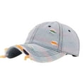 thumbnail image 3 of UTSJKR Distressed Denim Baseball Cap Men Women Vintage Washed Perforated Adjustable Hat Unisex Fashion Versatile Classic Hats Multicolor, 3 of 4