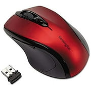 Kensington Pro Fit Mid-size Wireless Mouse Optical - Wireless - Radio Frequency - 2.40 GHz - Ruby, Red - 1 Pack - USB - 1750 dpi - Scroll Wheel - Right-handed Only