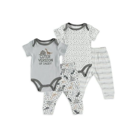 Baby Gear Baby Boy 4 PC Jogger Set, Sizes Newborn-9 Months