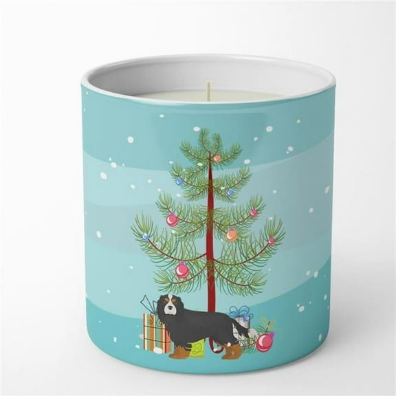 Carolines Treasures CK3446CDL 3.75 x 3.25 in. Unisex Cavalier King Charles Spaniel Tricolor Christmas Tree 10 oz Decorative Soy Candle