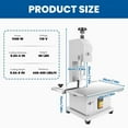 thumbnail image 3 of 1500W Stainless Steel Electric Bone Saw Machine, Meat Bandsaw with 440-660 LBS/H Efficiency, Frozen Meat Cutter with 8 Saw Blades, 19"x14" Workbench, Meat Cutting Machine for Lamb, Beef, Chicken, 3 of 8