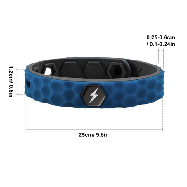 Pulsera antiestática Pulsera de silicona inalámbrica rombo Equilibrio antiestático Anión Correa de muñeca ajustable para hombres y mujeres
