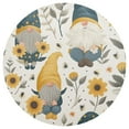 thumbnail image 3 of Ryvnso Sunflowers and Gnomes Round Plate Mats Dining Table Placemat Set of 4 for Holiday Decoration, 3 of 7
