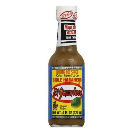 El yucateco chile habanero xxxtra hot sauce, 4 fl oz, (pack of