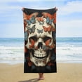 thumbnail image 3 of Gothic Skull Lover Oversized Beach Towel XL Pool Camping Swim Towels 32''x63'' Soft Blanket Accessories Must Vacation Necessities Adult, 3 of 7