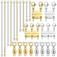 thumbnail image 1 of Set de cierre y extensor de collar Evnlo Multi en oro y plata, 1 of 6