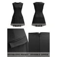 thumbnail image 2 of Dress Oten Little Black A-Line Flare Party Club para mujer, 2 of 5