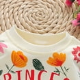 thumbnail image 2 of Spring and Autumn Girls' Baby Clothing Set Fashion Cotton Top+Strap Pants Two-piece Girls' Newborn Children's Flower Letter Set., 2 of 5