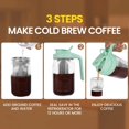 thumbnail image 4 of Cafetera Cold Brew QHH, tarro Mason de 1,2 L con filtro de acero inoxidable, 4 of 7