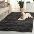 thumbnail image 3 of SAFAVIEH Mila Mellony Distressed Polyester Area Rug, Brown/Black, 6'7" x 6'7" Square, 3 of 11