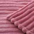 thumbnail image 6 of Fleece Twin Blanket for Couch - Soft Cozy Twin Size Blanket for Sofa Bed,3D Striped Lightweight Plush Blanket, All Seasons Flannel Blanket for Bed, 60"x80", Pink, 6 of 8