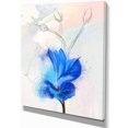 thumbnail image 2 of Beautiful Blue Flower Watercolor - Floral Canvas Art Print, 2 of 4