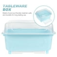 thumbnail image 7 of Raindrops Flatware Tray with Lid Cutlery Organizer Drainer Utensil Storage Container Blue, 7 of 7