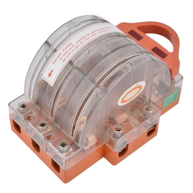 3 Pole Disconnect Knife Switch, LED Indicator Transparent Double Throw Disconnect Knife Switch For Household Appliances