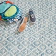 thumbnail image 6 of Dash & Albert Melange Diamond Machine Washable Rug, 2' 6" x 8', Blue, 6 of 7