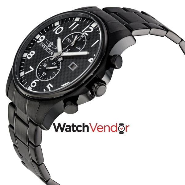 Invicta black chronograph watch online