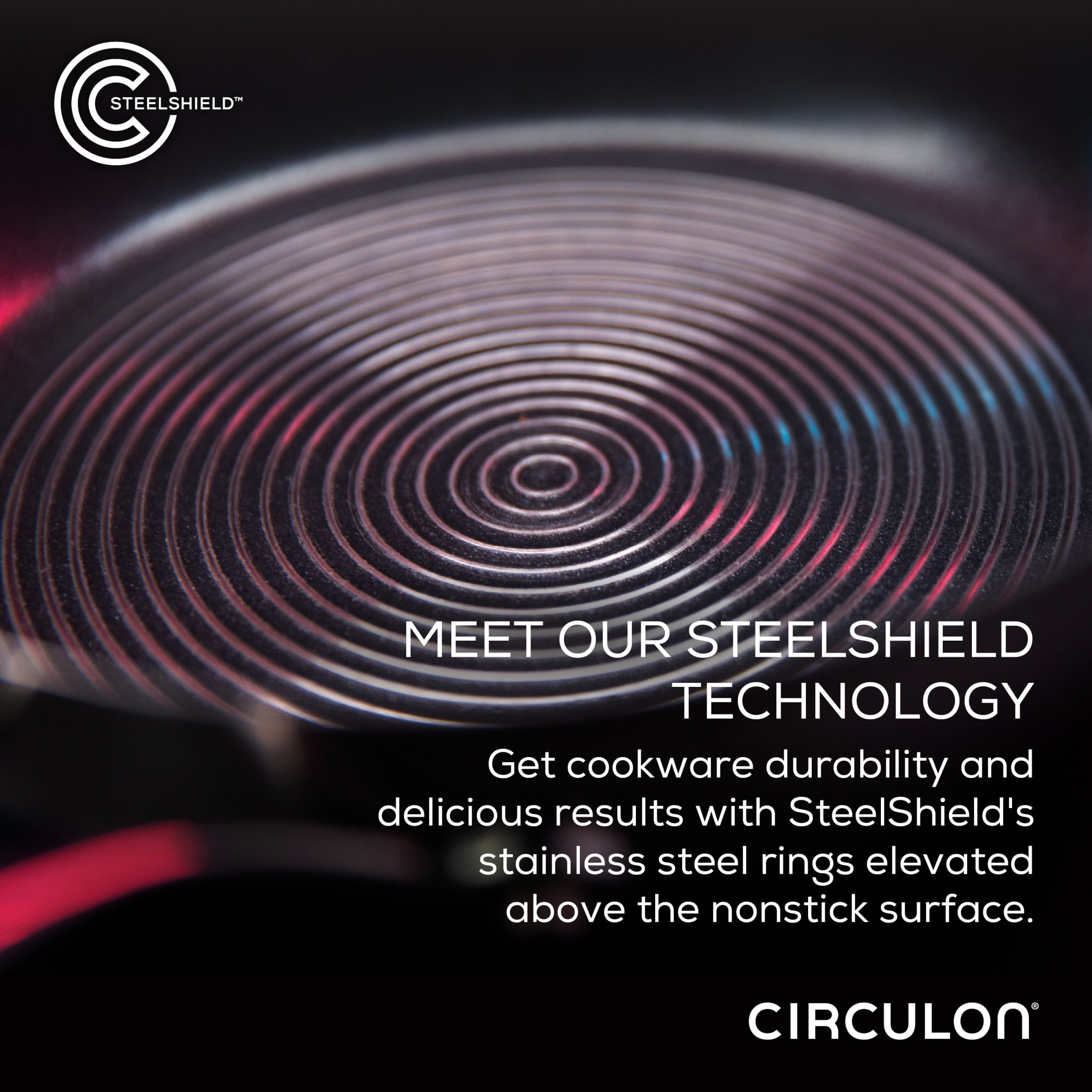 Circulon 11Pc Stainless Steel Pots and Pans with SteelShield Hybrid Stainless and Nonstick Technology, Silver