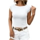 thumbnail image 3 of TaTaai Women Solid Color Boat Neck Slim Fit Short Top Fashion Casual Slimming Crop Top for Office Commute Daily Street Wear Soft Comfortable Stylish Blouse Gift, 3 of 7
