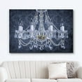 thumbnail image 2 of wall26 Canvas Print Wall Art Navy Blue Pattern Crystal Chandelier Decorative Lights Digital Art Realism Stylish Zen Chic Contemporary Boho Relax/Calm for Living Room, Bedroom, Office - 16"x24&qu, 2 of 5